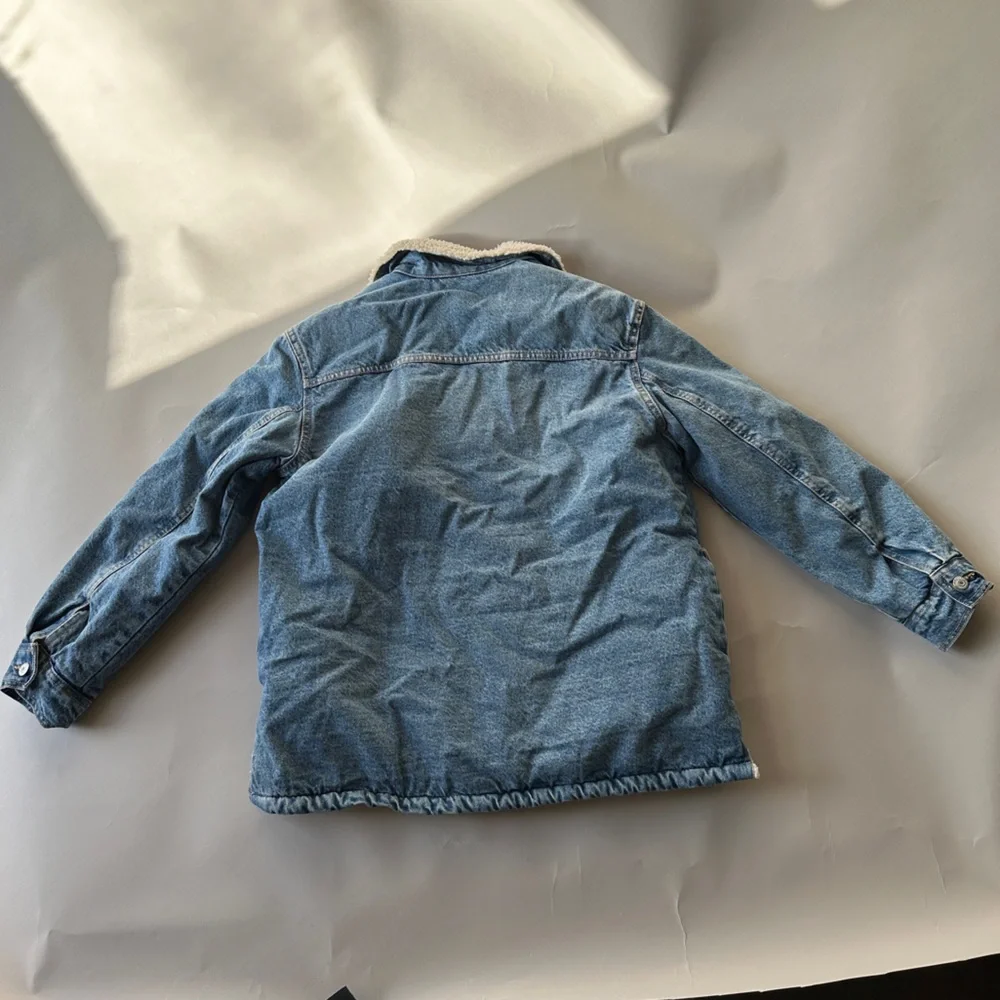 Old navy denim chore jacket with Sherpa lining size M - Picture 2 of 5